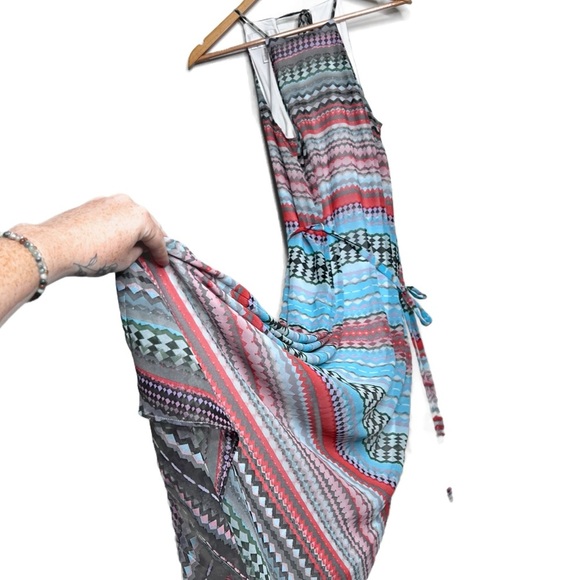 Donna Morgan Women's Multi-Colored Aztec Print Maxi Formal Party Summer Dress - Picture 4 of 16